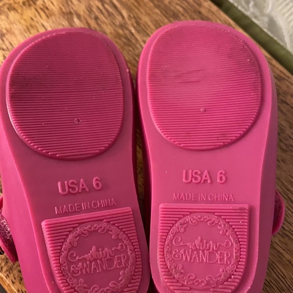 Whim & Wander pink bow maryjanes sz 6 - Picture 5 of 5